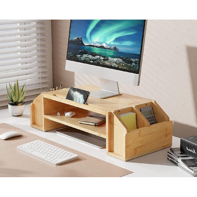Mercer41 Bamboo Monitor Stand Wayfair